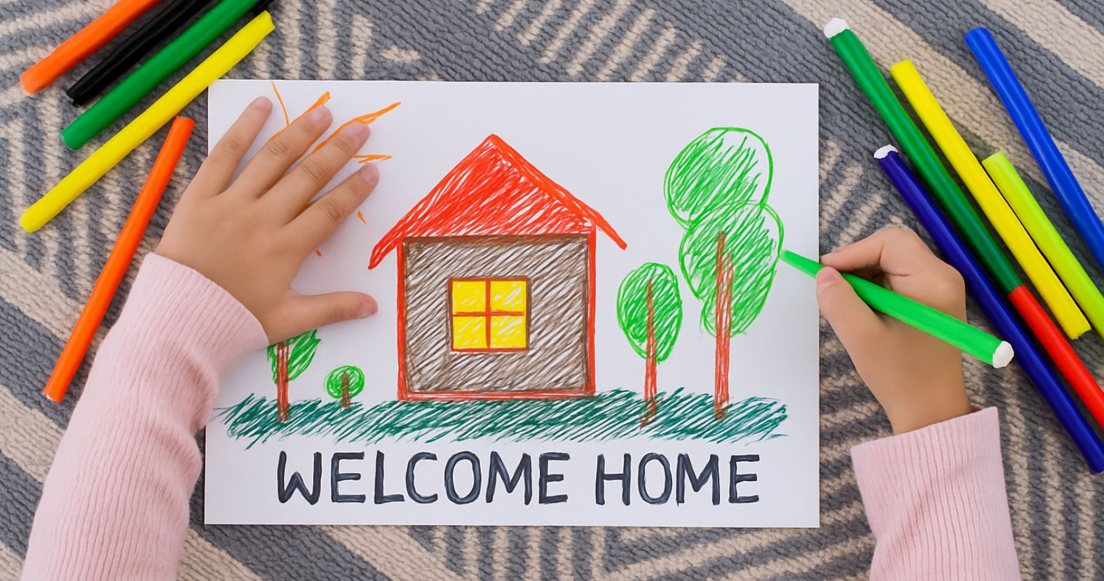 colouring picture of a house